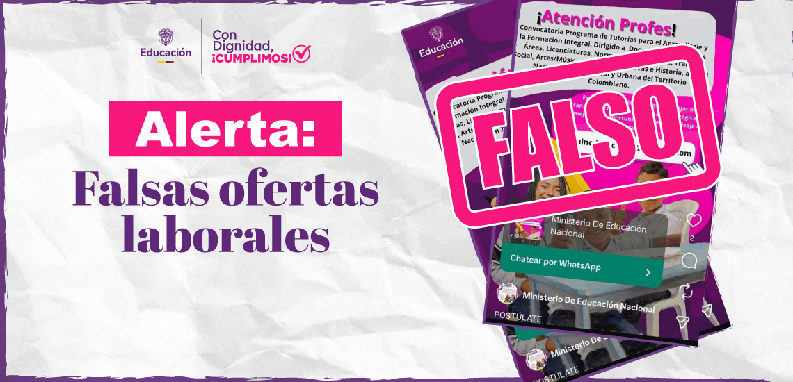 banner ofertas falsas de empleo
